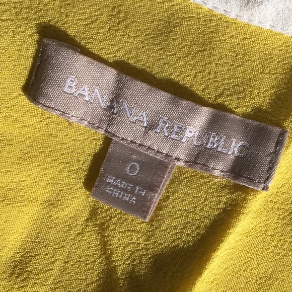 Banana Republic crepe dress sleeveless yellow 0 - Picture 4 of 5